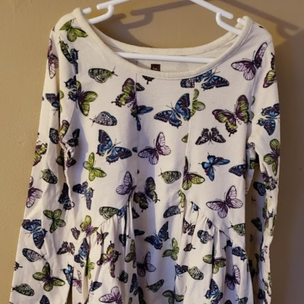 Tea butterflies dress EUC